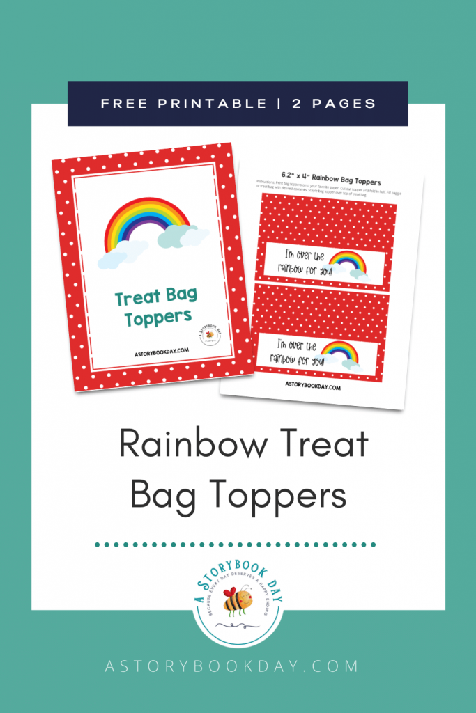 Rainbow Treat Bag Toppers @ aStorybookDay.com