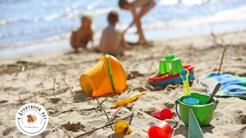 kids playing on the beach