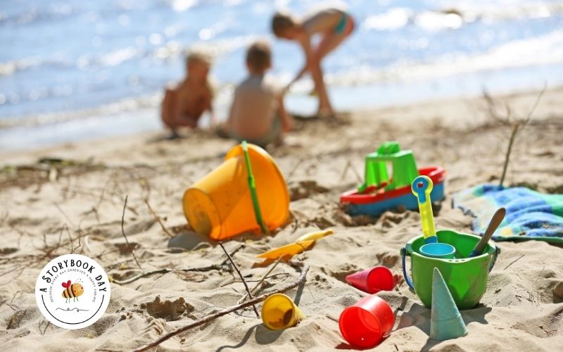 kids playing on the beach