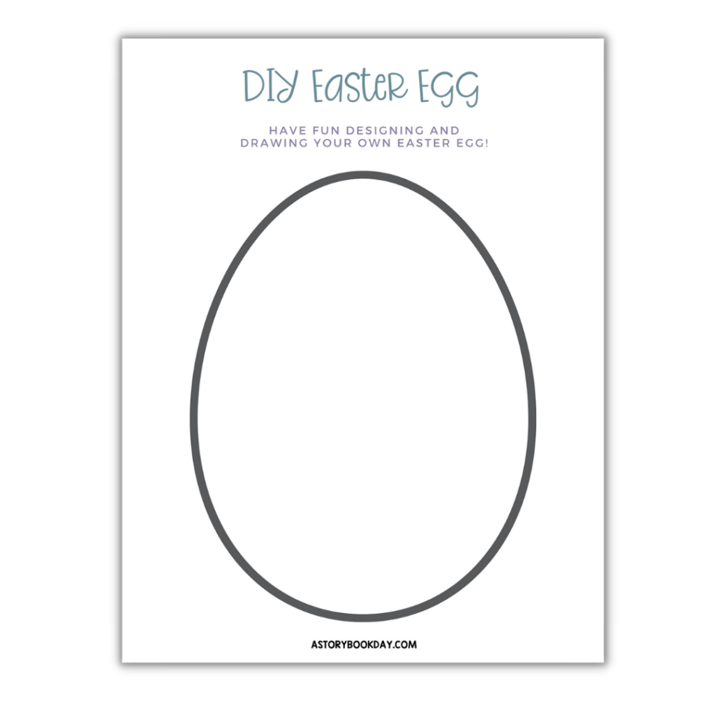 Decorate Your Own Easter Egg Coloring Page @ AStorybookDay.com
