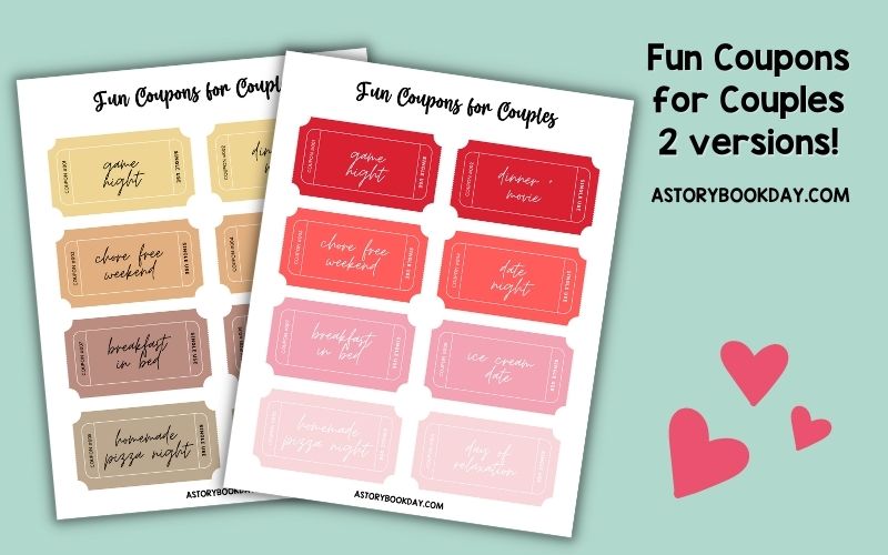 Fun Date Ideas | Coupons for Couples @ AstorybookDay.com