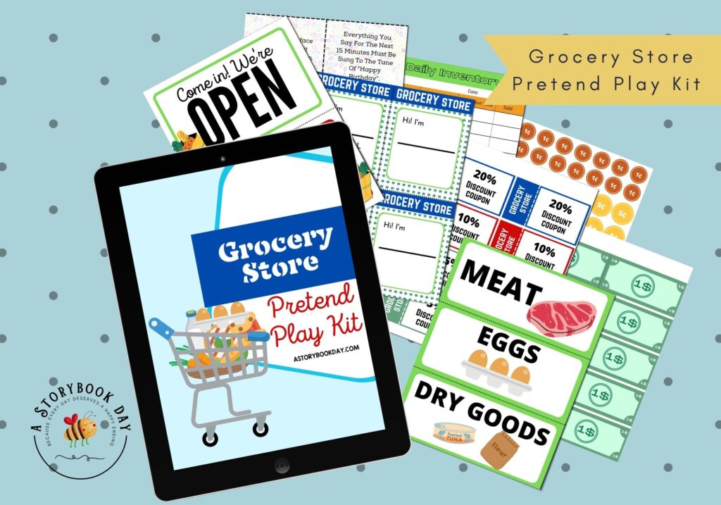 Free Pretend Play Grocery Store Printables @ AStorybookDay.com