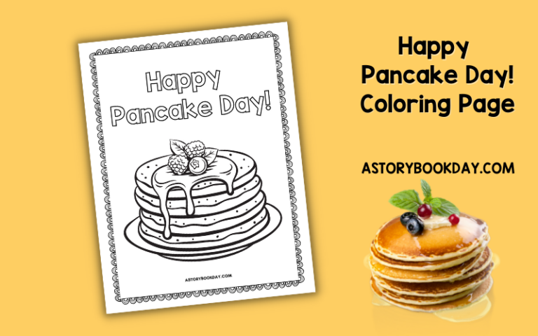 Happy Pancake Day Coloring Page