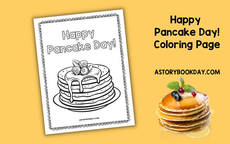 Happy Pancake Day! Free Printable Coloring Page