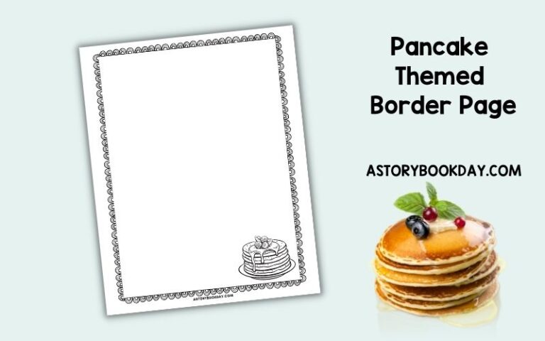 Free Printable Pancake Themed Border for Pancake Day