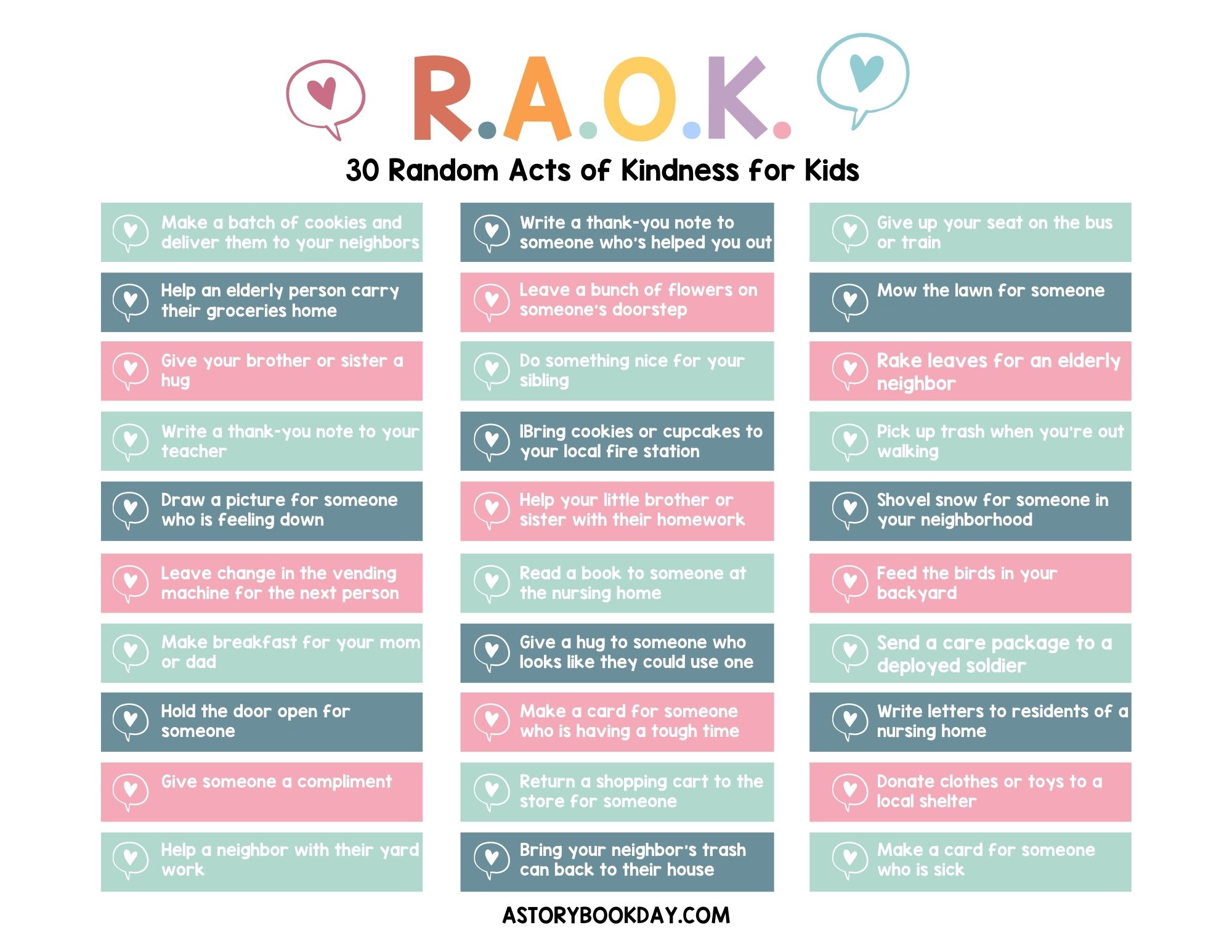 30 Random Acts of Kindness for Kids: Fun Ways to Spread Happiness