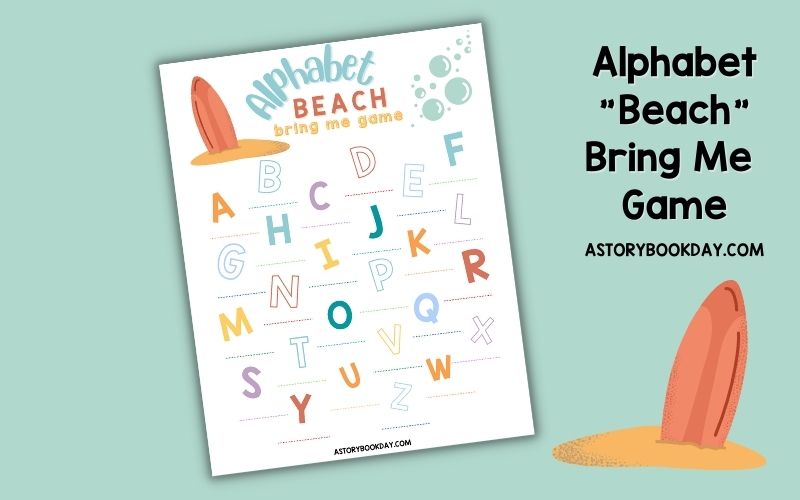 Alphabet Summer Beach Bring Me Game @ AStorybookDay.com