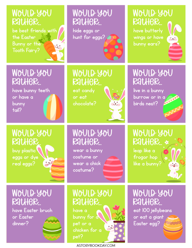 Easter Fun: A Printable Would You Rather Game for Kids