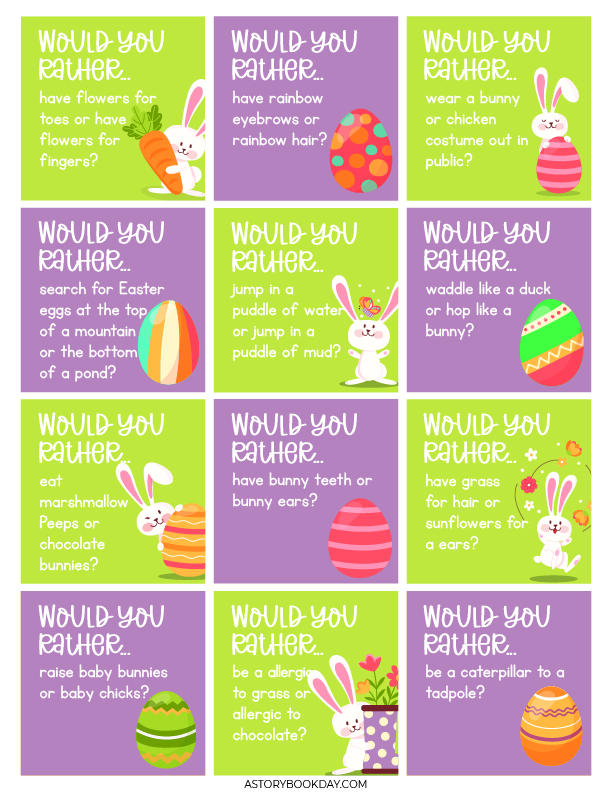 Easter Fun: A Printable Would You Rather Game for Kids