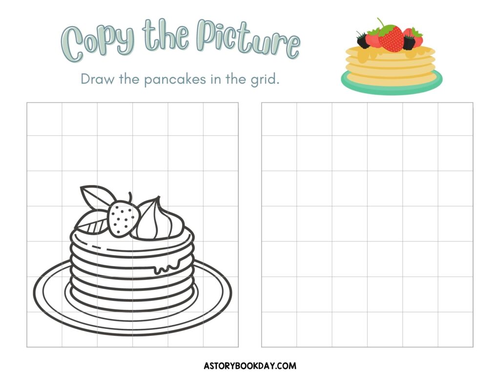 Copy the Picture and Draw Pancakes @ AStorybookDay.com