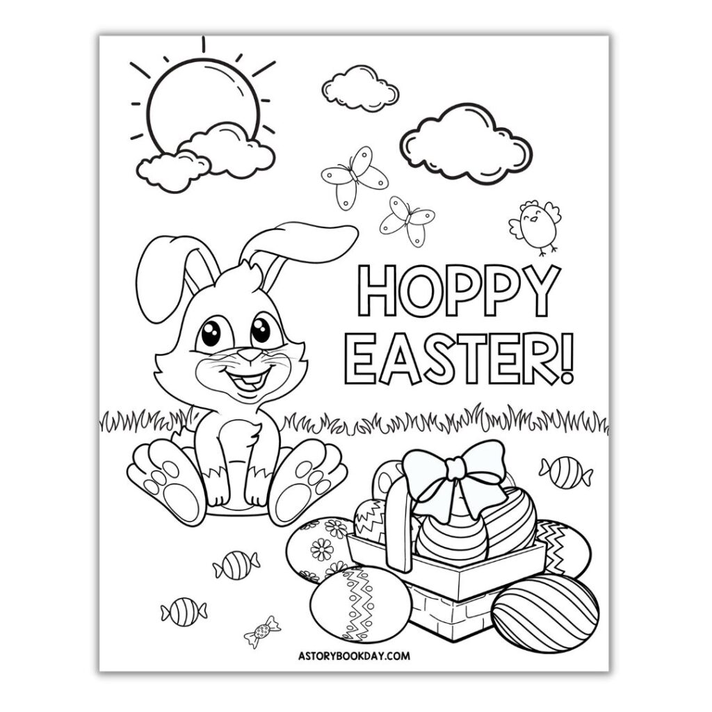 Free Printable Easter Coloring Page @ AStorybookDay.com