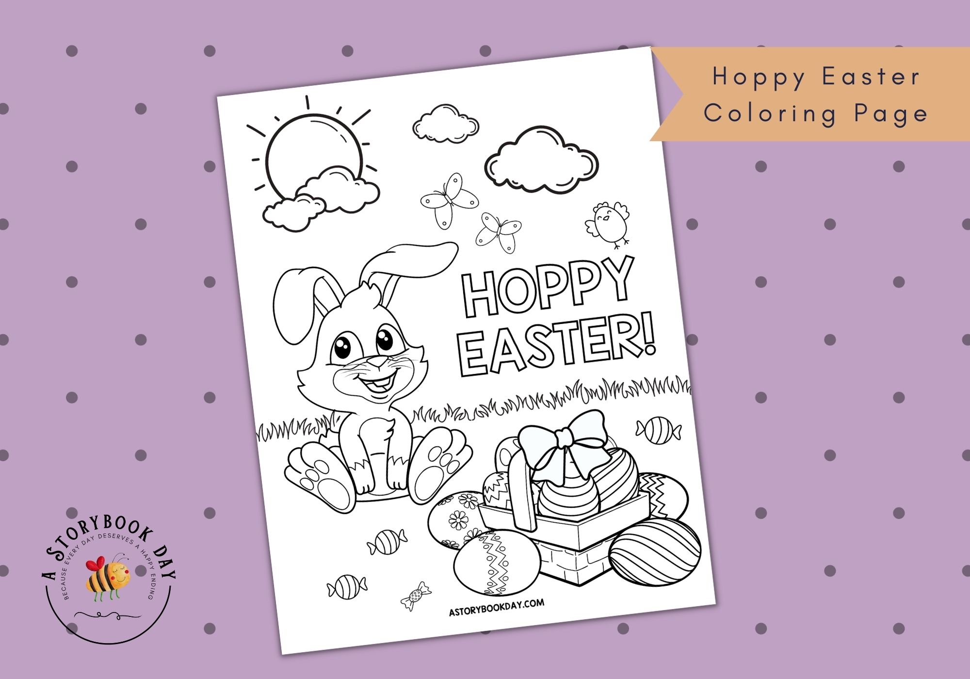 Easter Coloring Page for Kids: Free Printable