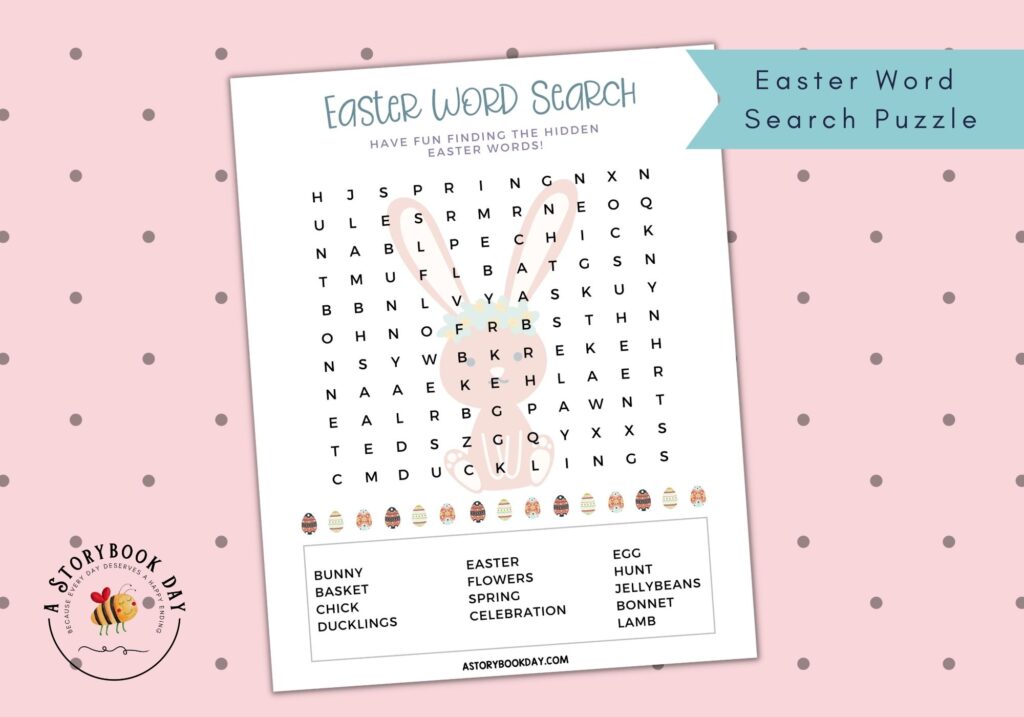 Free Printable Easter Word Search Puzzle for Kids @ AStorybookDay.com