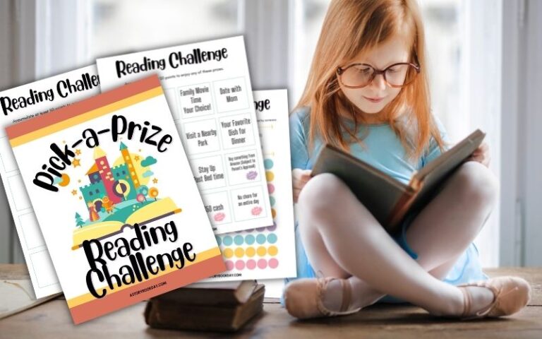 Free Printable Pick-a-Prize Reading Challenge for Kids