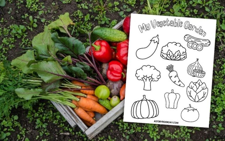 My Vegetable Garden Coloring Page