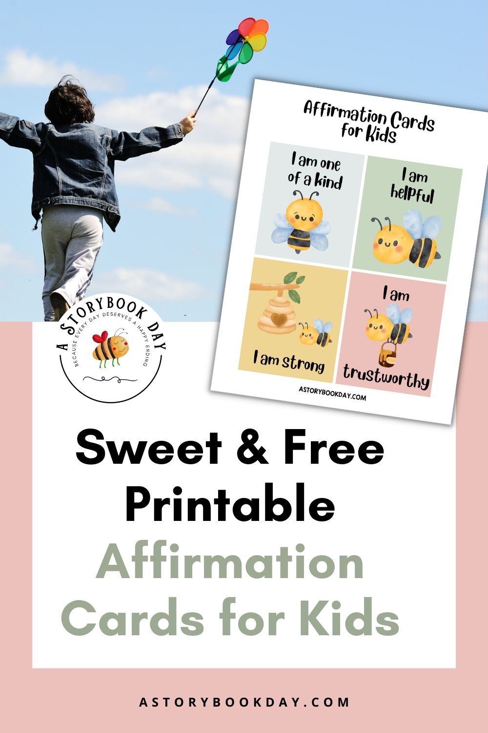 Sweet Affirmation Cards for Kids: A Free Printable Set - A Storybook Day