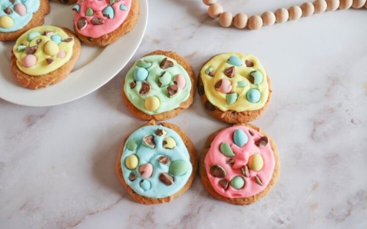 Cadbury Mini Egg Cookies for Easter @ AStorybookDay.com