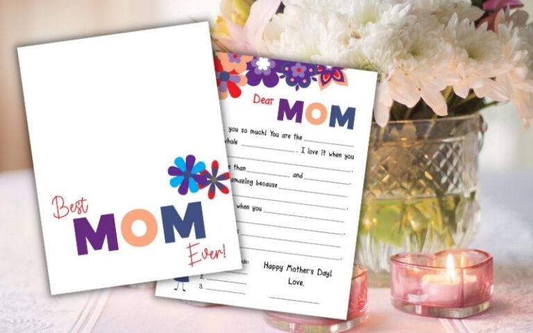 Fill in the Blank Mother’s Day Letter for Kids