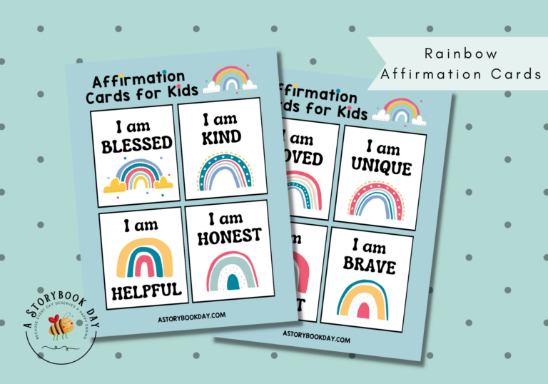 Free Printable Rainbow Affirmation Cards for Kids