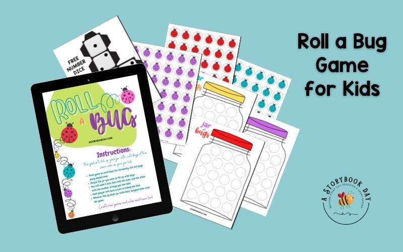 Roll a Bug Game & Fill the Bug Jar for Kids @ AStorybookDay.com