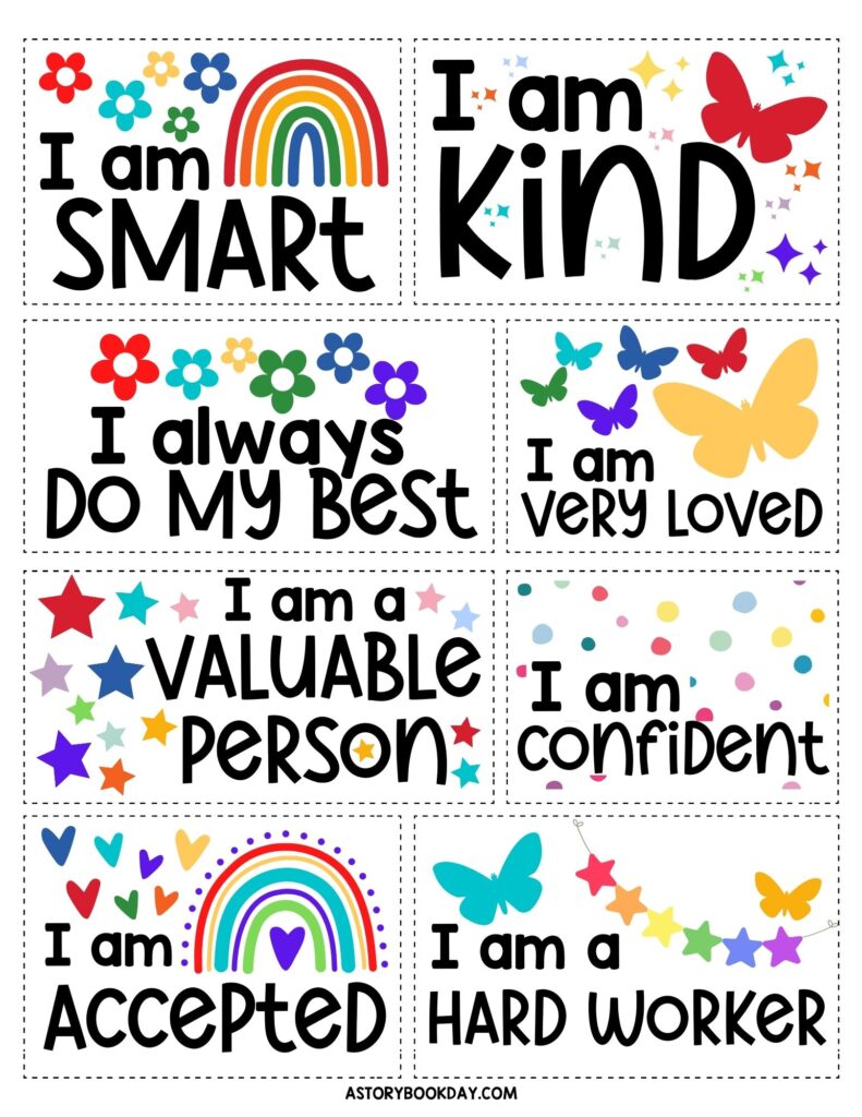 Positively Happy Affirmation Cards for Kids @ AStorybookDay.com