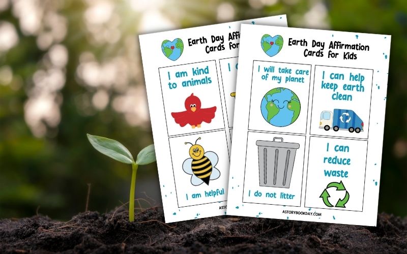 Earth Day Affirmation Cards for Kids @ AStorybookDay.com