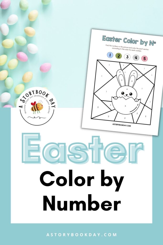 Easter Bunny Color by Number Activity Sheet @ AStorybookDay.com