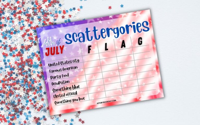 Free Printable 4th of July Scattergories Game