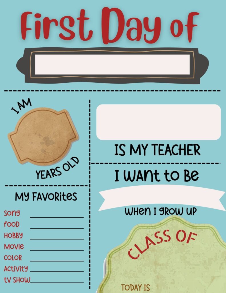 Printable Back to School Signs for Photos @ AStorybookDay.com