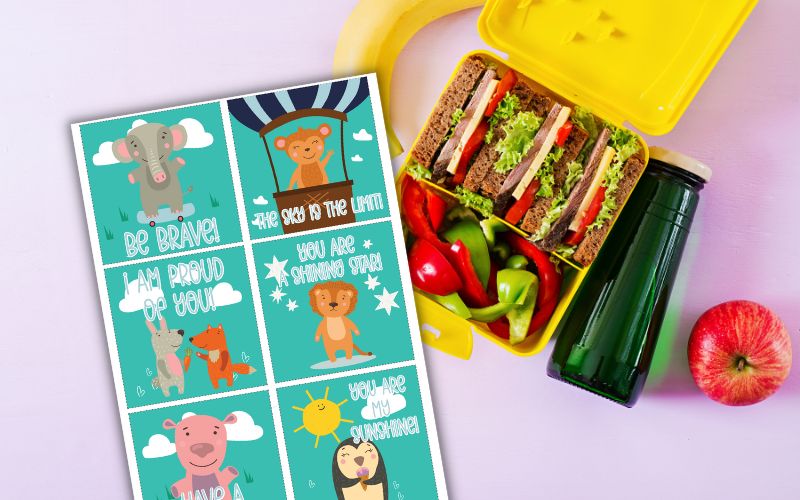 Free Lunch Box Notes for Kids @ AStorybookDay.com