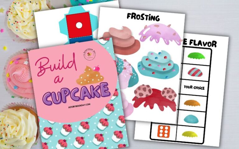 Printable Roll a Cupcake Game for Kids