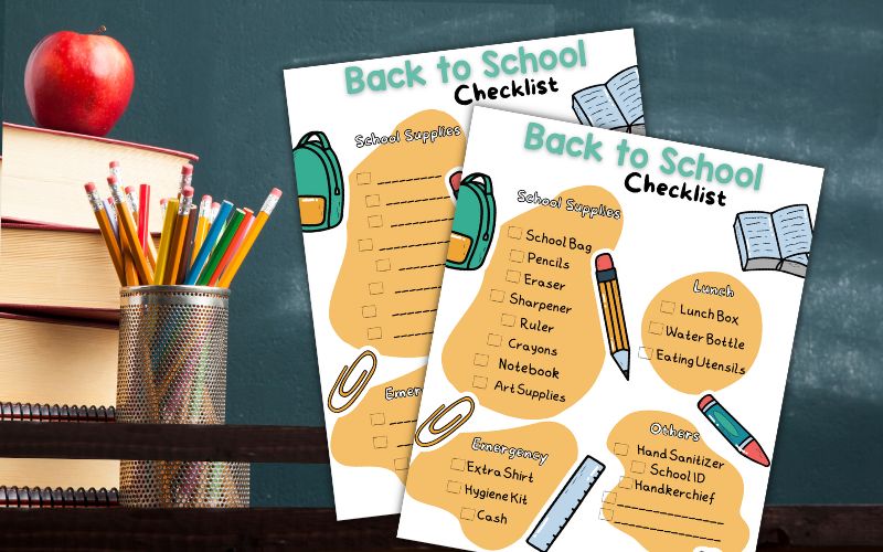 Free Printable Back to School Checklist @ AStorybookDay.com