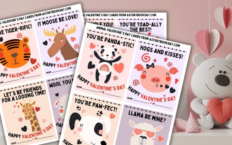 Animal Valentine's Day Cards @ AStorybookDay.com