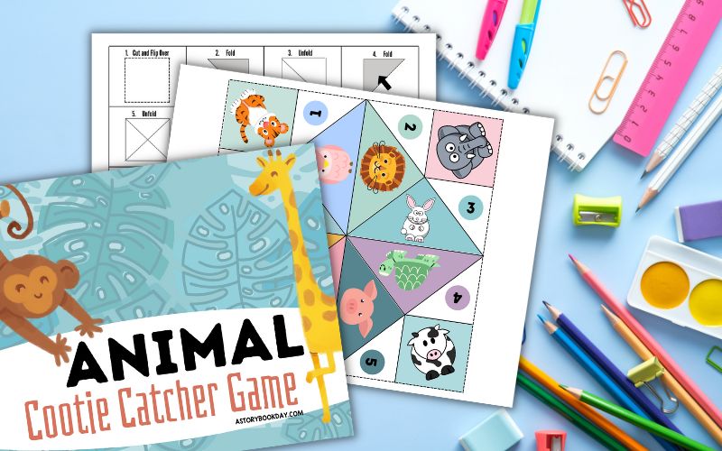 Free Printable Animal Cootie Catcher Game @ AStorybookDay.com