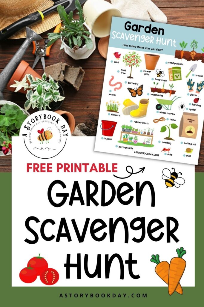Free Printable Garden Scavenger Hunt for Kids @ AStorybookDay.com