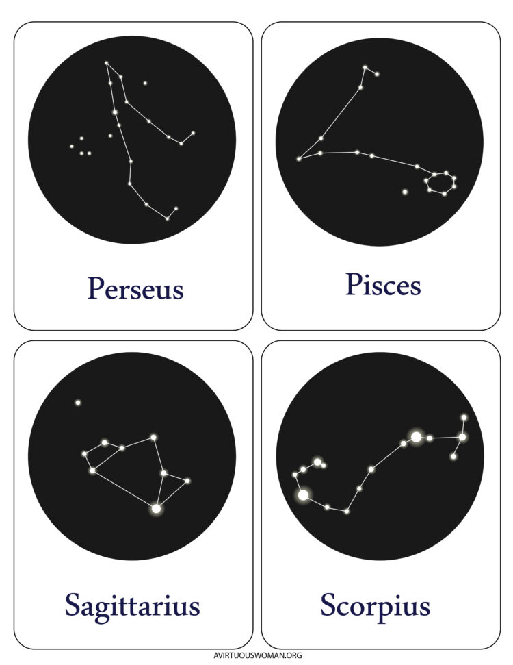 Free Printable Constellation Lacing Cards for Kids - A Storybook Day