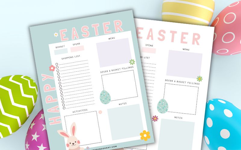 Free Printable Easter Planner @ AStorybookDay.com