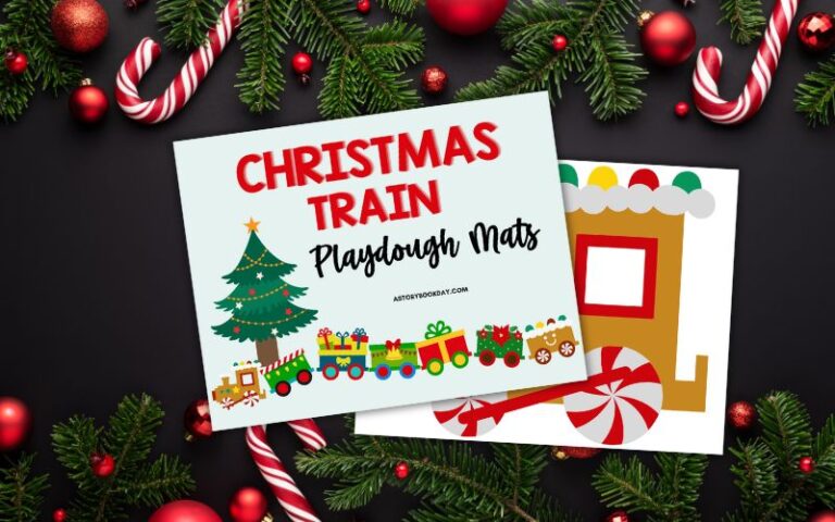 Christmas Train Play Dough Mats: Free Printable