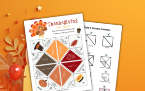 Free Printable Thanksgiving Cootie Catcher (Joke Teller)