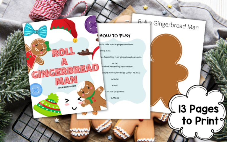 Roll a Gingerbread Man Game: Free Printable