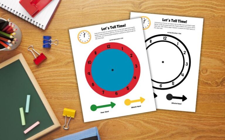 Free Printable Make Your Own Clock Worksheet for Kids