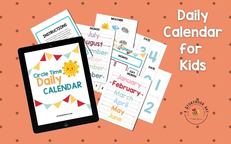 Circle Time Daily Calendar for Kids @ AStorybookDay.com