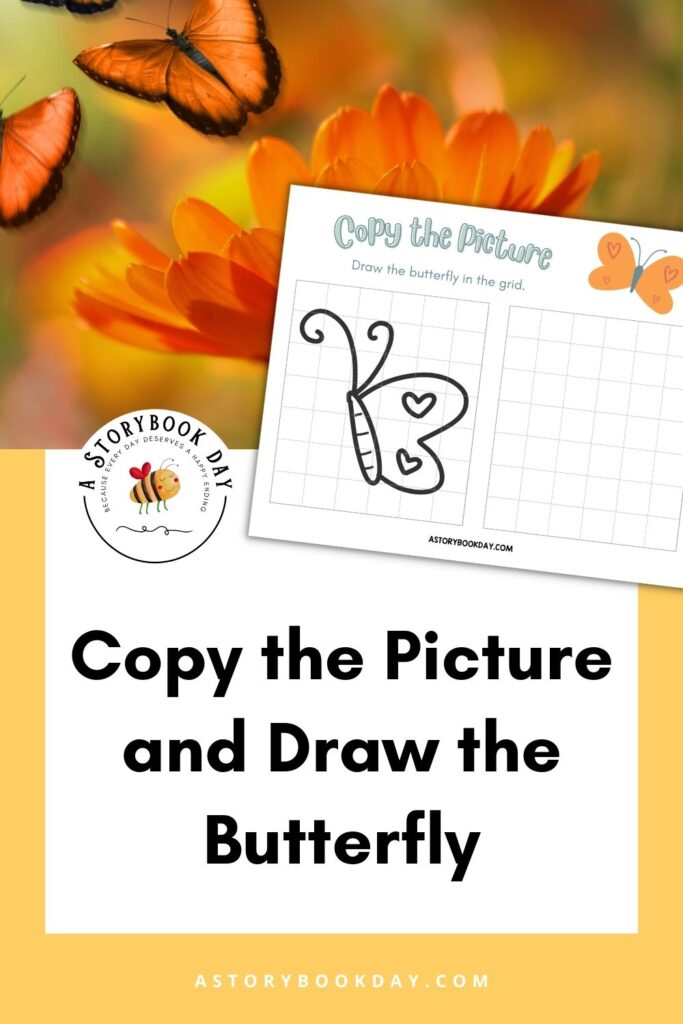 Copy the Picture and Draw Butterfly @ AStorybookDay.com
