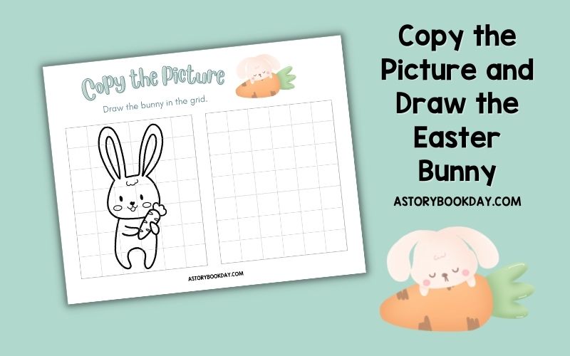 Copy the Picture and Draw the Easter Bunny @ AStorybookDay.com