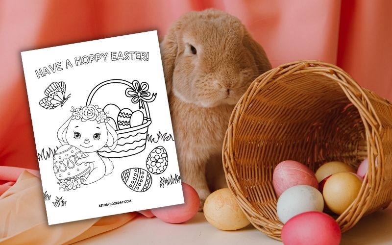 Free Printable Have a Hoppy Easter Coloring Page